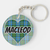 Porte-clés Scottish Flash Clan MacLeod de Harris Tartan Heart (Dos)