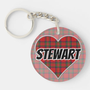 Porte-clés Scottish Flash Clan Stewart Tartan Heart