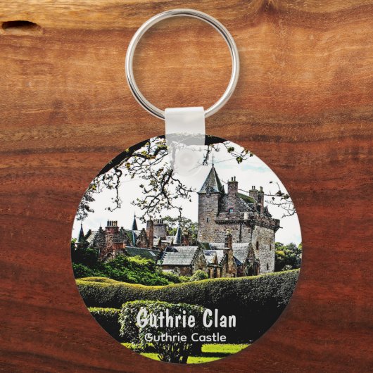 Porte-clés Scottish Guthrie Clan's Castle Keepsaké (Verso)