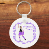 Porte-clés Scottish Highland Dancer Celtic Knotwork violet (Recto)