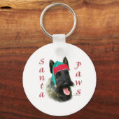 Porte-clés Scottish Terrier (brindle) Père Noël Paws (Verso)