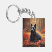 Porte-clés Scottish Terrier en automne Leaves Fall Inspire (Devant gauche)