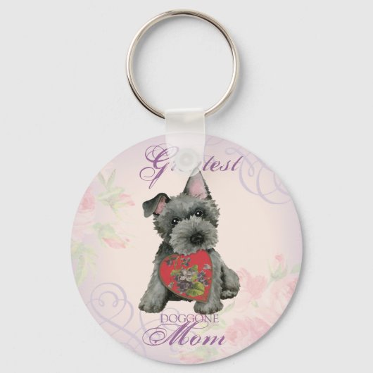 Porte-clés Scottish Terrier Heart Maman Porte - clé (Recto)