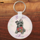 Porte-clés Scottish Terrier Heart Maman Porte - clé (Recto)