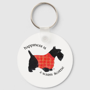 Porte-clés Scottish Terrier in Red Plaid Sweater