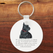 Porte-clés Scottish Terrier Keepsaké - chien mâle (Recto)