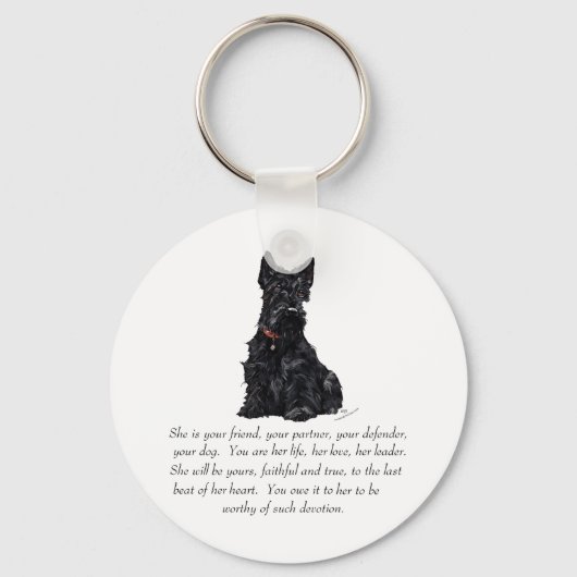 Porte-clés Scottish Terrier Keepsaké - Femme (Recto)
