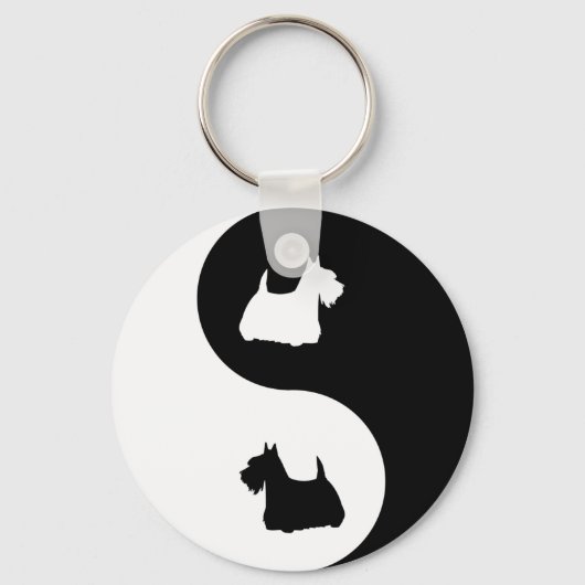 Porte-clés Scottish Terrier Yin Yang (Recto)
