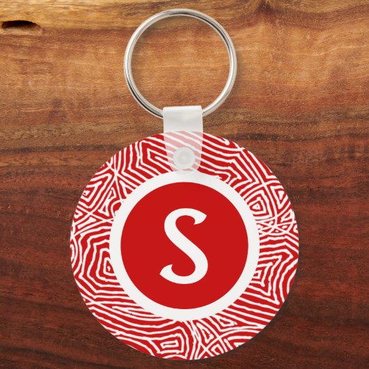 Porte-clés Scribbleempreintes initiales (Recto)