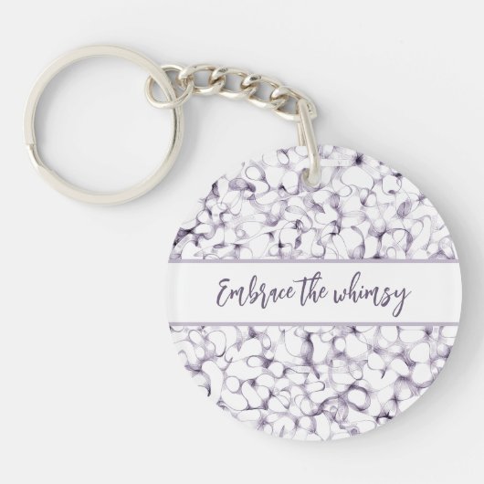 Porte-clés Script Abstrait des traits de stylo (Devant)