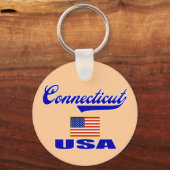 Porte-clés Script Connecticut (Recto)