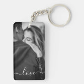 Porte-clés Script d'amour photo personnalisé personnalisé (Dos)