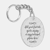 Porte-clés Script de la phrase de devis Inspiration personnal (Devant gauche)