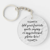 Porte-clés Script de la phrase de devis Inspiration personnal (Devant)