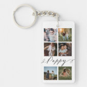 Porte-clés Script de Poppy| Grandchildren Photo Grid Collage (Devant)