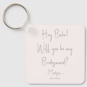 Porte-clés Script de proposition de demoiselle d'honneur mini (Recto)