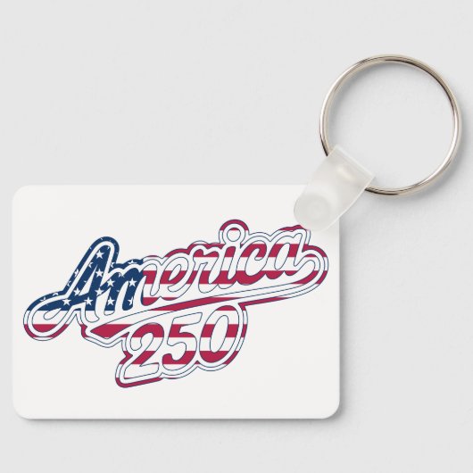 Porte-clés Script Drapeau America 250 Semiquincentenaire (Recto)