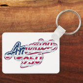 Porte-clés Script Drapeau America 250 Semiquincentenaire (Recto)