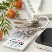 Porte-clés Script Family is Everything 2 Sided Custom Photo (Devant droit)