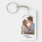 Porte-clés Script Fiançailles photo mieux ensemble personnali (Devant)