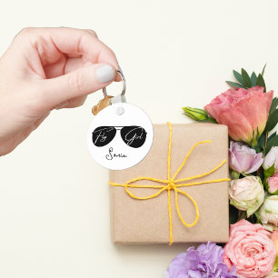 Porte-clés Script ‘Fly Girl’ sur Lunettes de soleil Black Avi