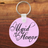 Porte-clés Script Grunge Naughy - Maid Of Honor Black (Recto)