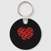 Porte-clés Script Love Heart Of Hearts Valentine's Day  (Recto)