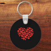 Porte-clés Script Love Heart Of Hearts Valentine's Day (Recto)