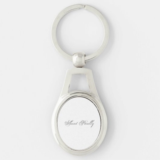 Porte-clés Script minimaliste Joli Monogramme 3d (Devant)