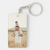 Porte-clés Script moderne Meilleur papa Ever 4 Photos Collage (Dos)