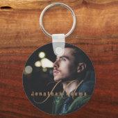 Porte-clés Script moderne Monogramme photo complète (Recto)