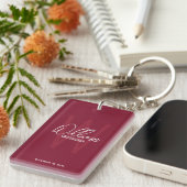 Porte-clés Script moderne Salons personnalisés (Devant droit)