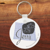 Porte-clés Script noir et bleu Jerry (Recto)
