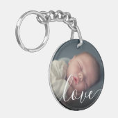 Porte-clés Script simple d'amour photo bébé (Devant gauche)