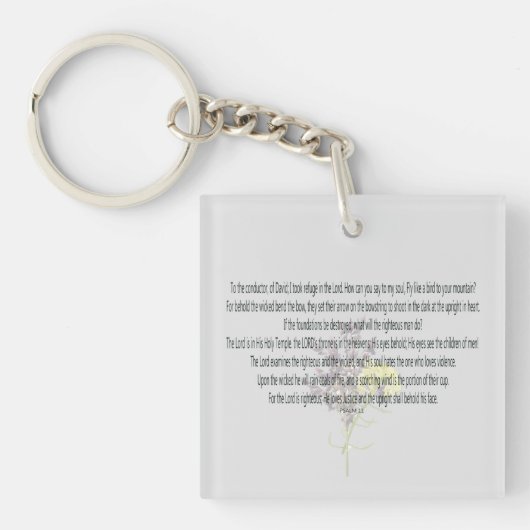 Porte-clés Scripture, psaume 11 (Devant)