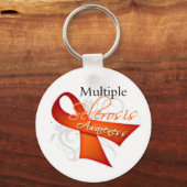 Porte-clés Scroll Ribbon - Multiple Sclerosis Awareness (Recto)