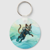 Porte-clés Scuba Cat plonge sous l'eau  (Recto)