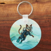 Porte-clés Scuba Cat plonge sous l'eau  (Recto)