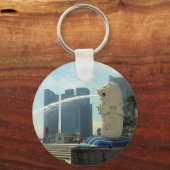 Porte-clés Sculpture de Merlion Singapour (Recto)