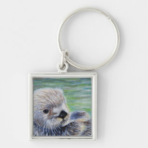 Porte-clés Sea Otter Painting