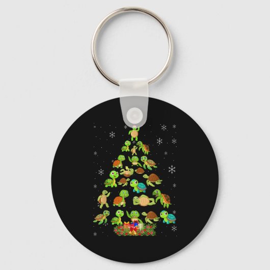 Porte-clés Sea Turtle Christmas Tree Matching Family Xmas Tre (Recto)