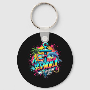 Porte-clés Sea World 2025 Ocean Explorer Memories Family Vaca