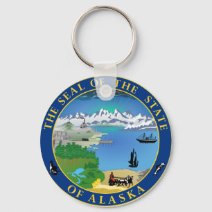 Porte-clés Seal of Alaska State USA Keychain