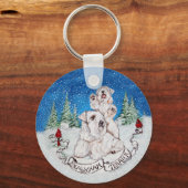 Porte-clés Sealyham Terrier hiver (Recto)