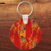 Porte-clés Seamless Graphic Design - rouge orange I (Recto)