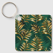 Porte-clés Seamless pattern with golden ferns (Recto)