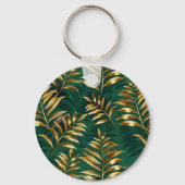 Porte-clés Seamless pattern with golden ferns (Recto)