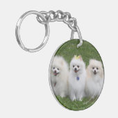 Porte-clés Séance de 3 Pomeranians (Devant gauche)
