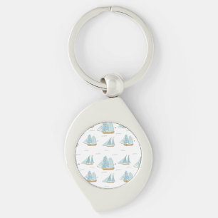 Porte-clés Seatime été Cute yachts avec voile