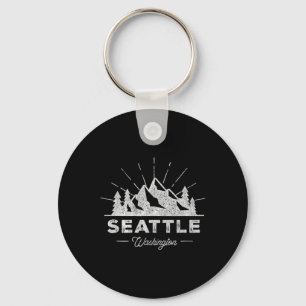 Porte-clés Seattle Washington Wa T Shirt Vintage Randonnée Ré